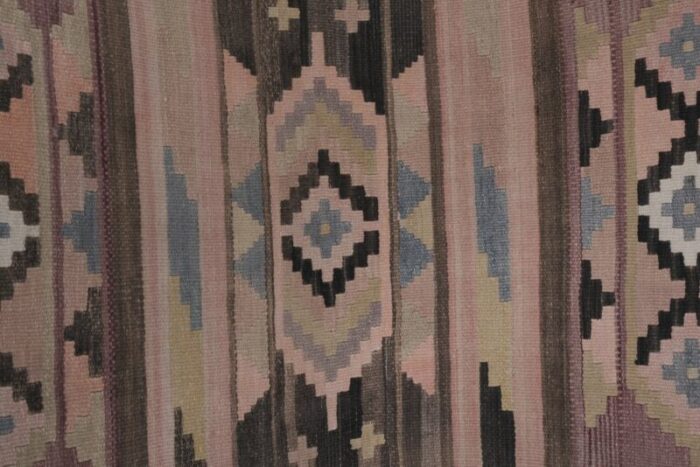 mid century turkish embroidered kilim runner 5