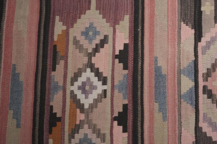 mid century turkish embroidered kilim runner 8