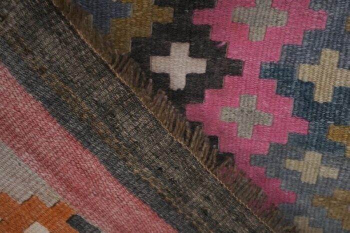 mid century turkish kilim runner rug 8