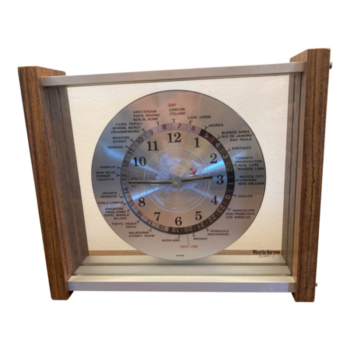 mid century verichron world clock 8841