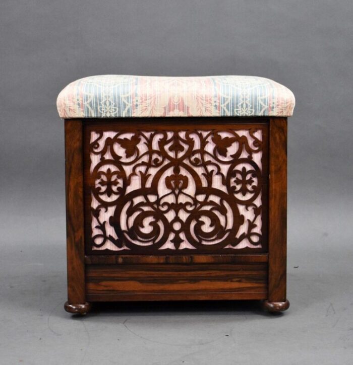 mid victorian rosewood ottoman 1870s 0293