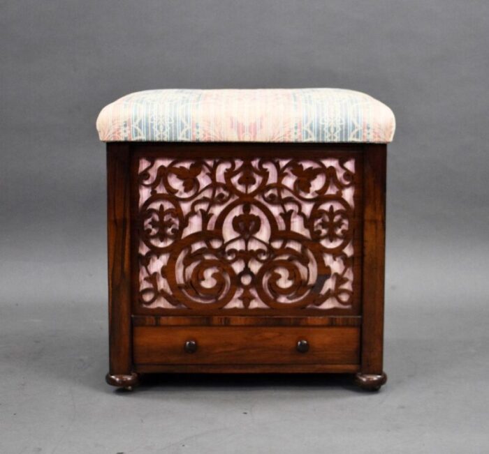 mid victorian rosewood ottoman 1870s 8507