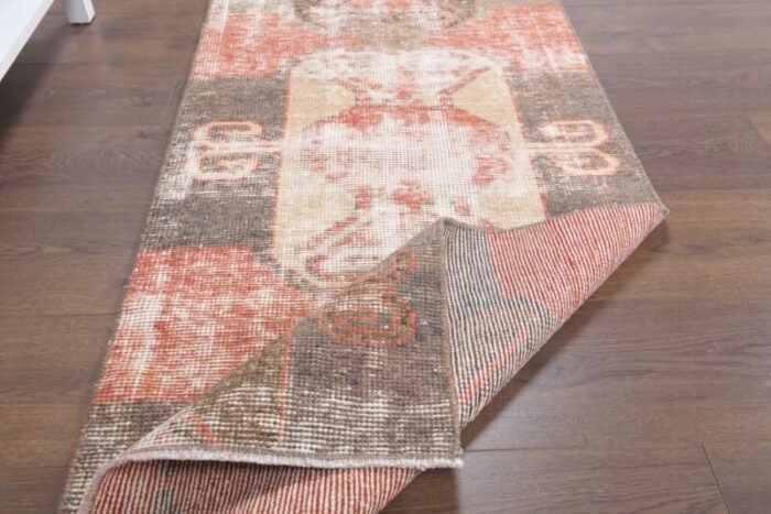 miniature runner rug in red brown 5