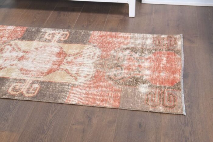 miniature runner rug in red brown 6