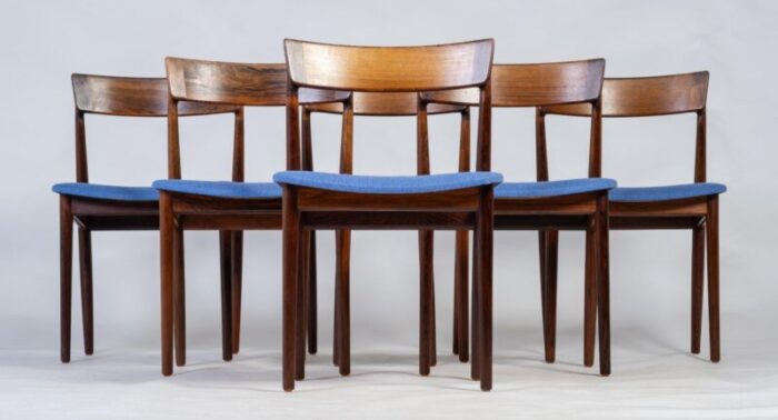 model 39 rosewood dining chairs by henry rosengren hansen for brande mbelindustri 1960s set of 6 3855