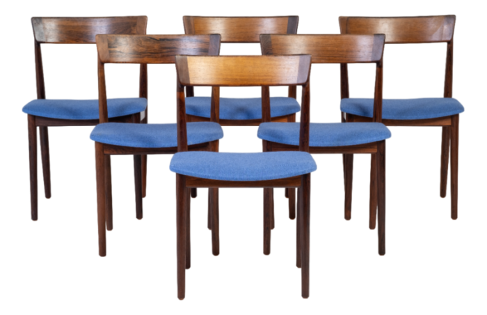 model 39 rosewood dining chairs by henry rosengren hansen for brande mbelindustri 1960s set of 6 5507