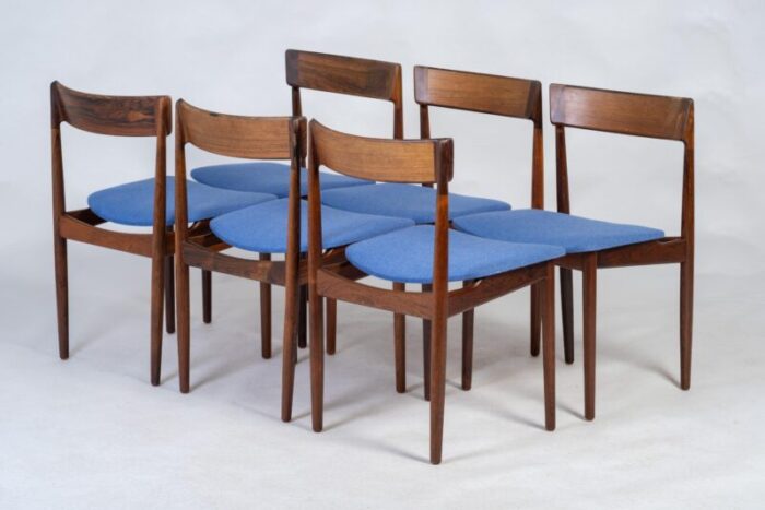 model 39 rosewood dining chairs by henry rosengren hansen for brande mbelindustri 1960s set of 6 6725