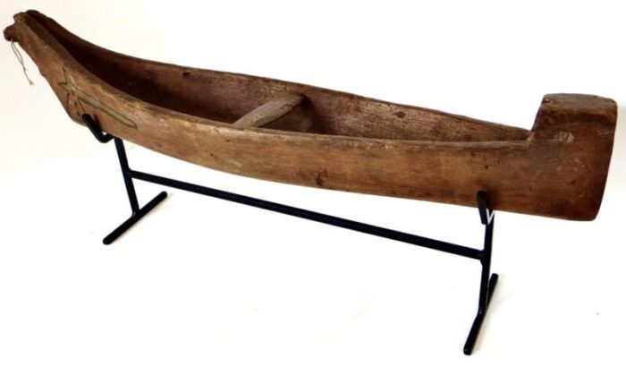 model canoe by native north american indianscirca 1930 8863