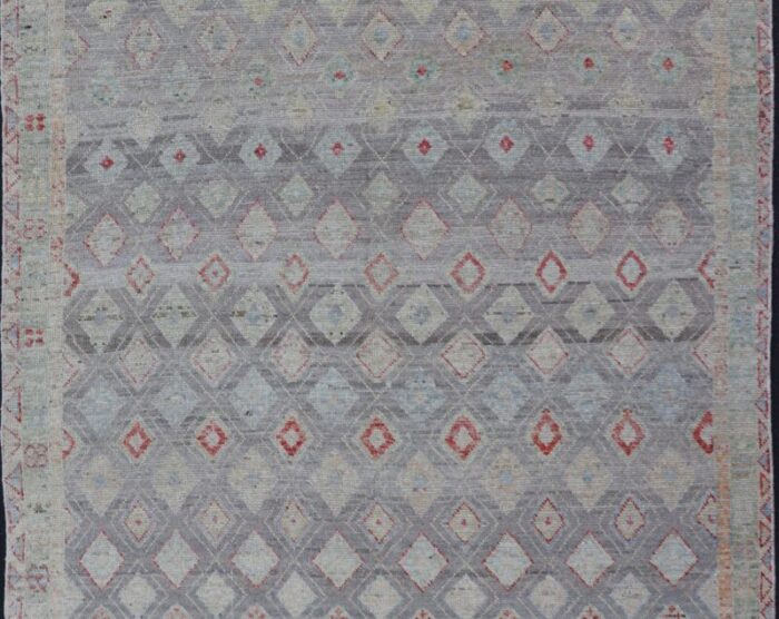 modern afghan tribal rug by keivan woven arts in wool with sub geometric design 64 x 96 1612