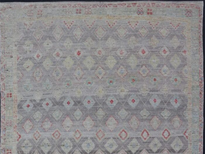 modern afghan tribal rug by keivan woven arts in wool with sub geometric design 64 x 96 9647