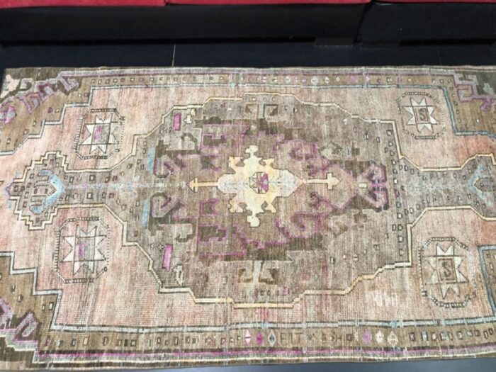 modern brown handmade oushak living room rug 8