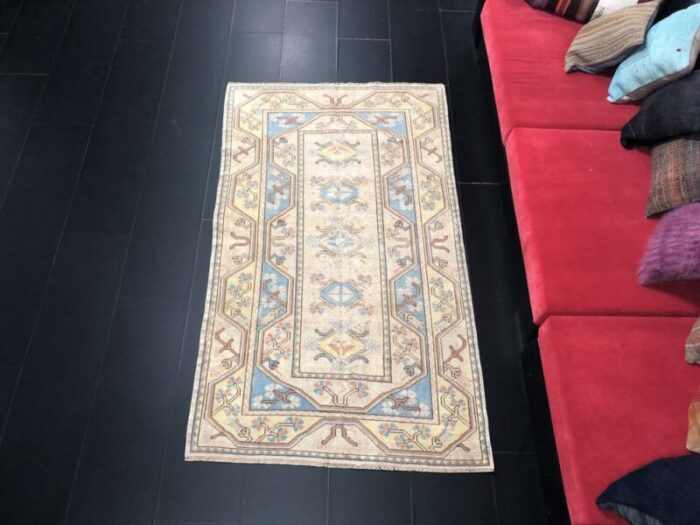 modern pastel oushak woven area rug turkey 1