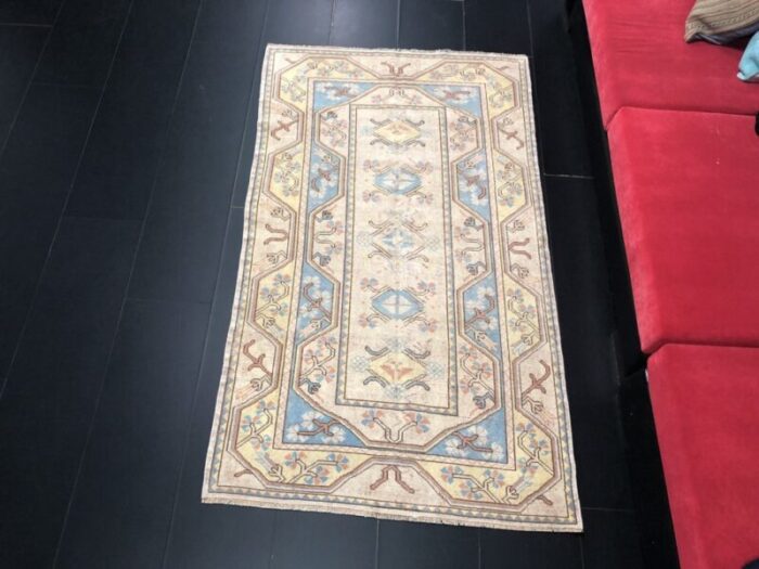 modern pastel oushak woven area rug turkey 2