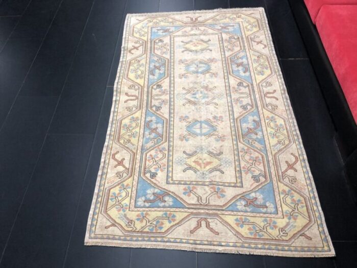 modern pastel oushak woven area rug turkey 3