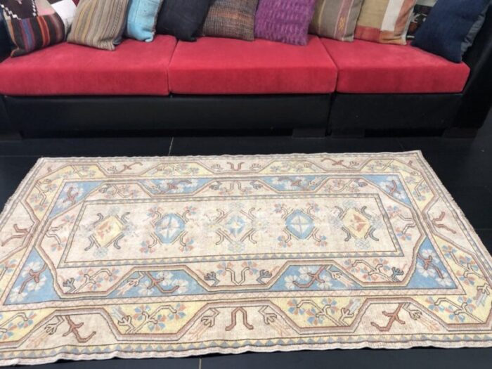 modern pastel oushak woven area rug turkey 5