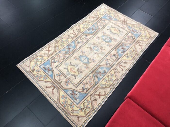 modern pastel oushak woven area rug turkey 7