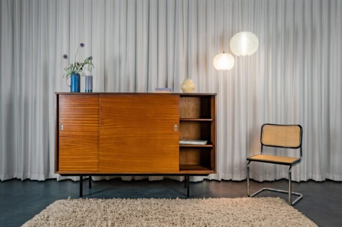 modernist sideboard by pierre guariche for meurop belgium 1960s 5345