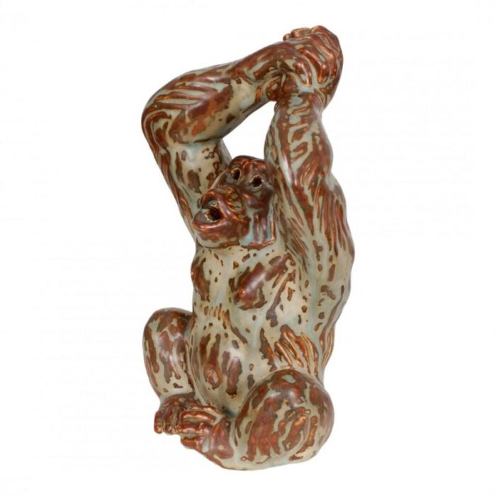 monkey figure in stoneware by knud kyhn 2