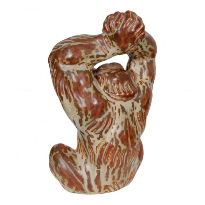 monkey figure in stoneware by knud kyhn 4