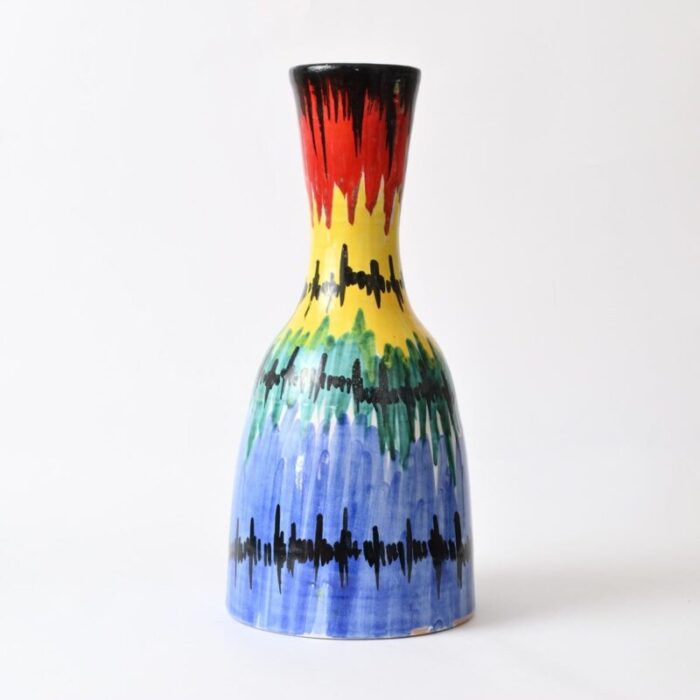 multicolour italian vase from fratelli fanciullacci 1960s 1