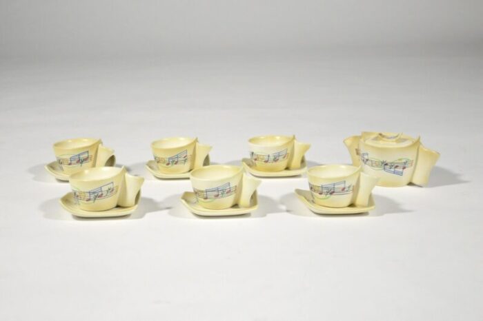 music coffee service by mario sturani for lenci turin 1940s set of 7 3