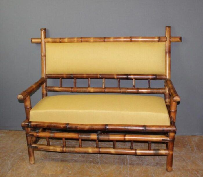 napoleon iii bamboo bench 1890s 2180