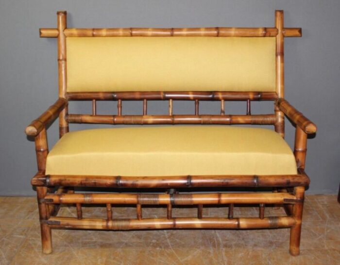 napoleon iii bamboo bench 1890s 5031