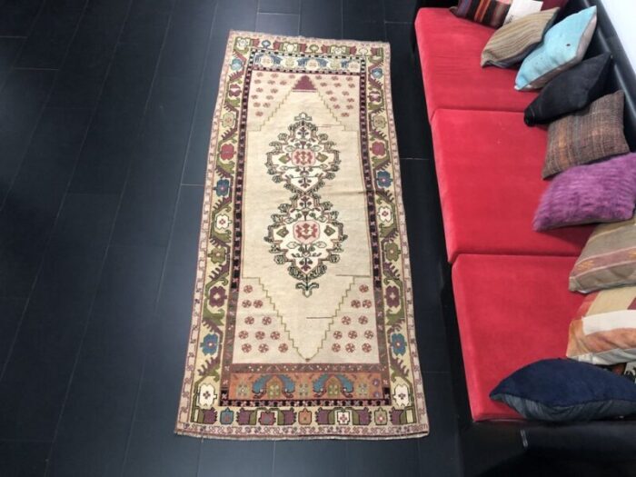 natural antique oushak vintage rug 2