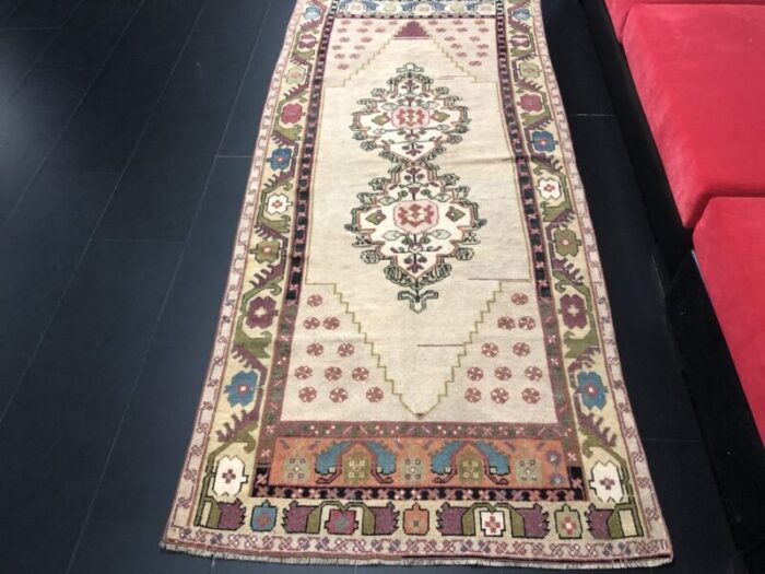 natural antique oushak vintage rug 3