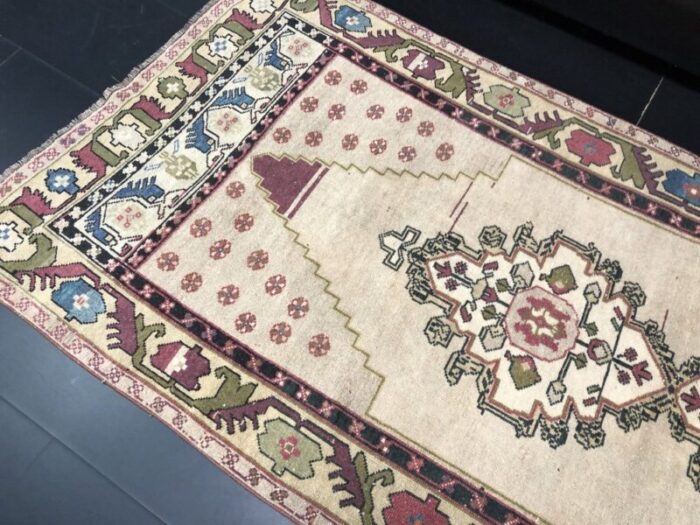 natural antique oushak vintage rug 5