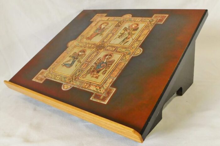 nelson fine art and gifts ornate handcrafted wooden book holder stand 2355