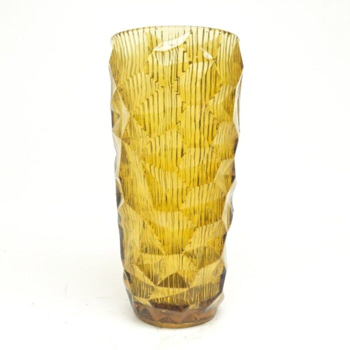 new look oculus vase by jan sylwester drost for zabkowice glassworks 1970s 1 4