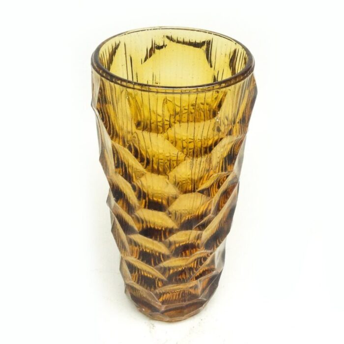 new look oculus vase by jan sylwester drost for zabkowice glassworks 1970s 4 1