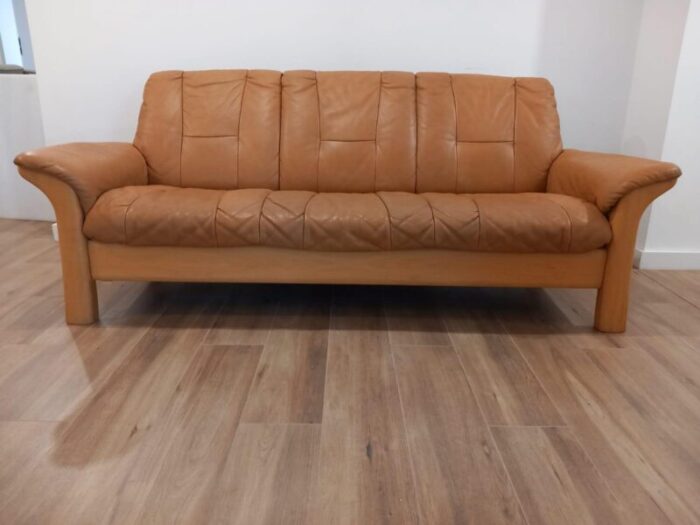 norwegian three seater sofa from ekornes 1980s 1095