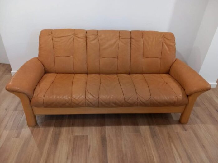 norwegian three seater sofa from ekornes 1980s 4290