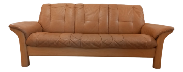 norwegian three seater sofa from ekornes 1980s 4960