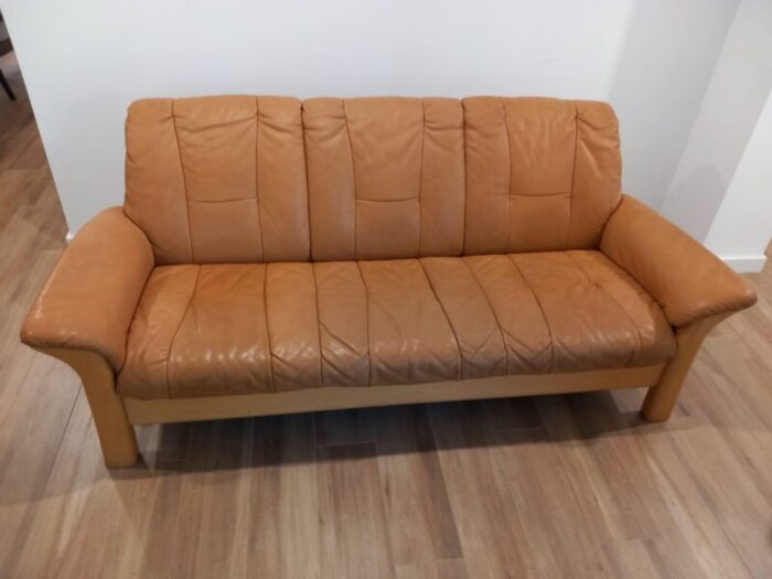 norwegian three seater sofa from ekornes 1980s 6114