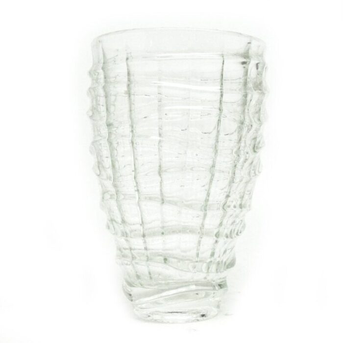 optical vase by jan sylwester drost for zabkowice glassworks 1970s 1 1