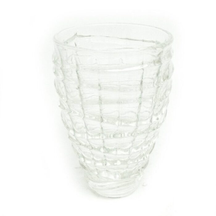 optical vase by jan sylwester drost for zabkowice glassworks 1970s 10 1