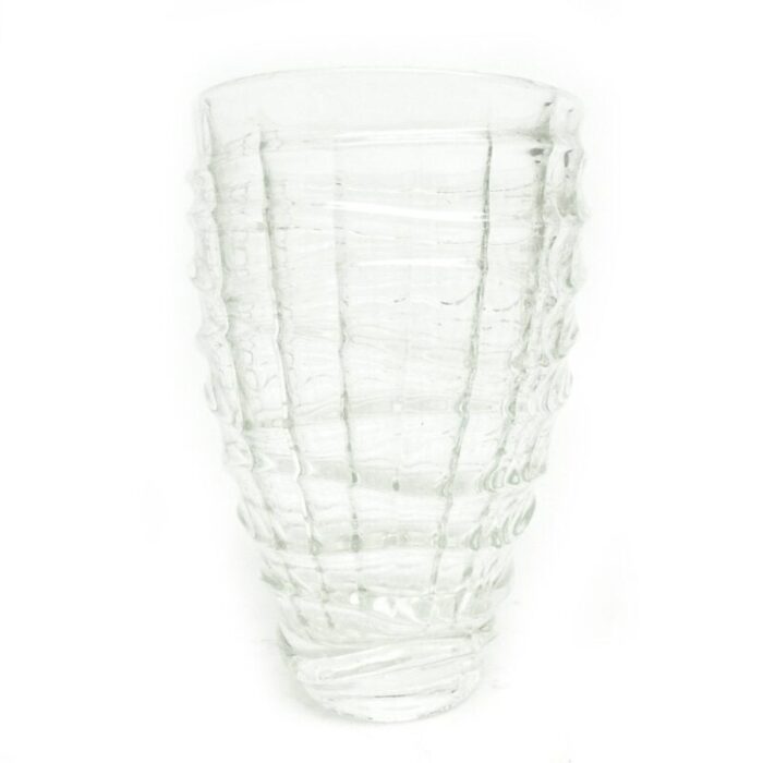 optical vase by jan sylwester drost for zabkowice glassworks 1970s 9 1