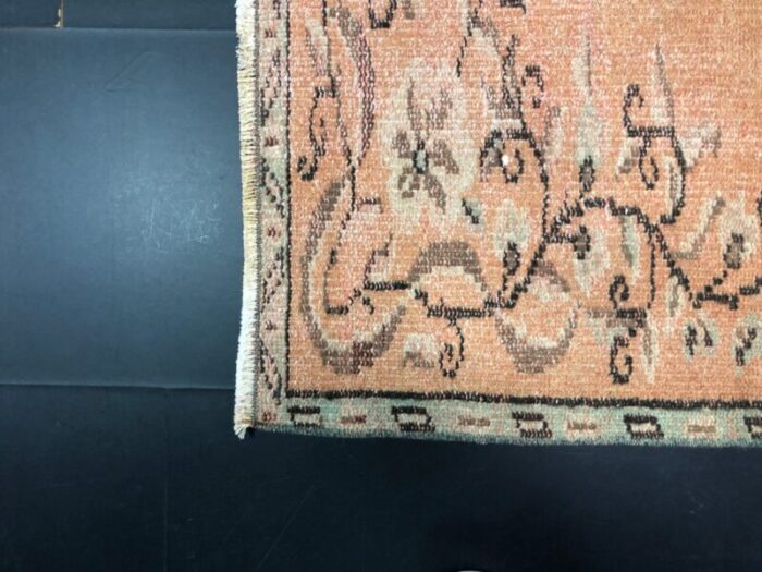 orange faded oushak rug 9