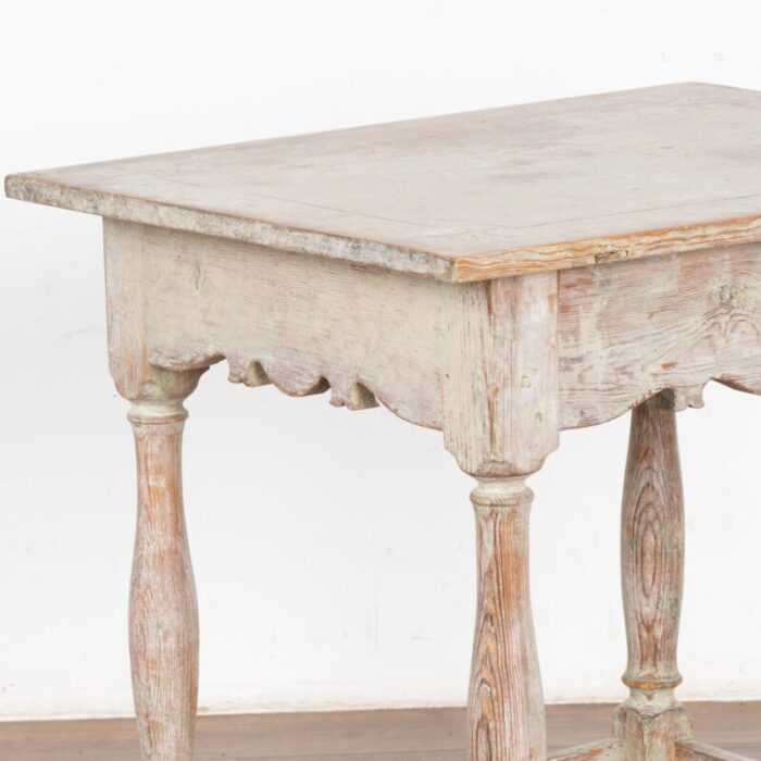 original white painted side table with single drawer sweden circa 1860 80 1296