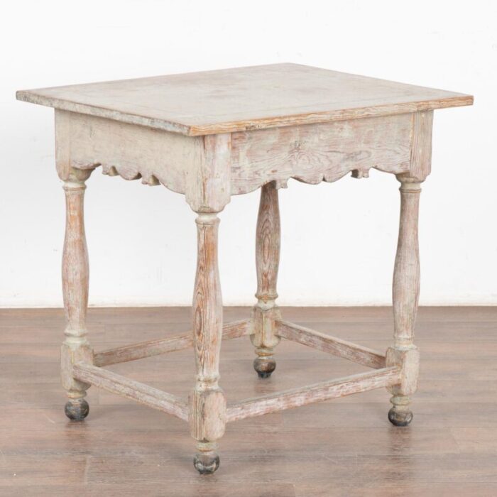 original white painted side table with single drawer sweden circa 1860 80 6661