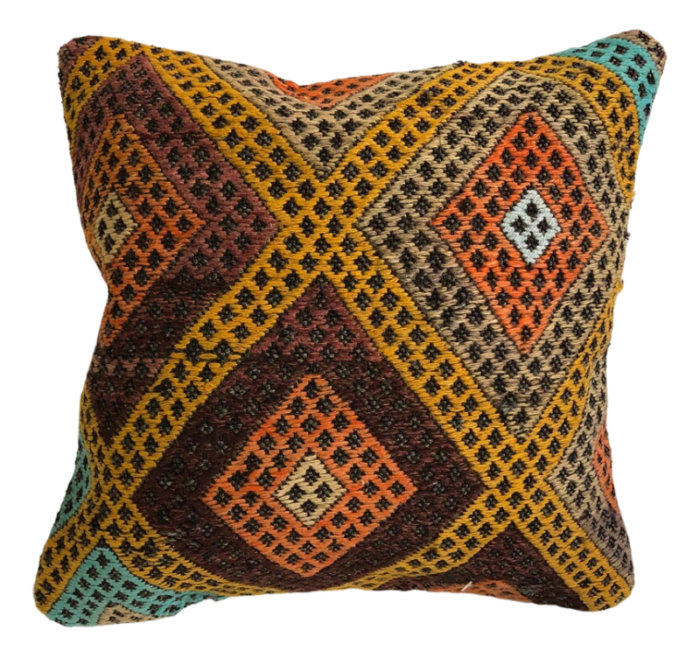 oushak geometric cushion cover 1960s 7144