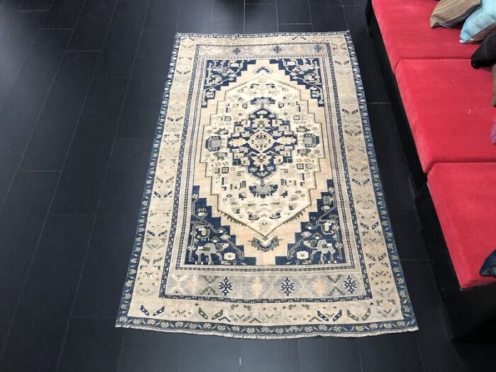 oushak handmade floor muted area rug 1