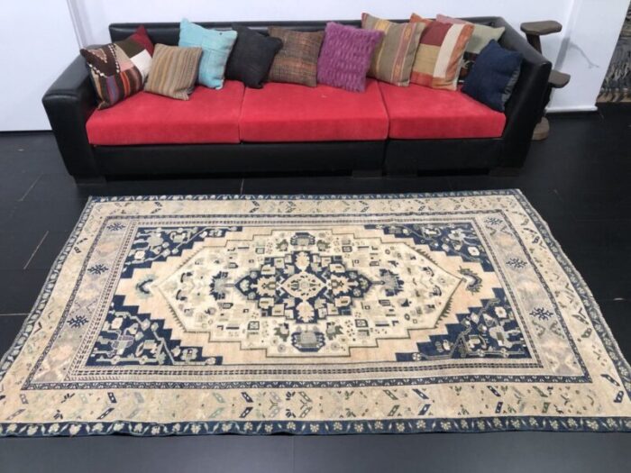 oushak handmade floor muted area rug 4