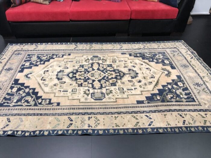 oushak handmade floor muted area rug 5