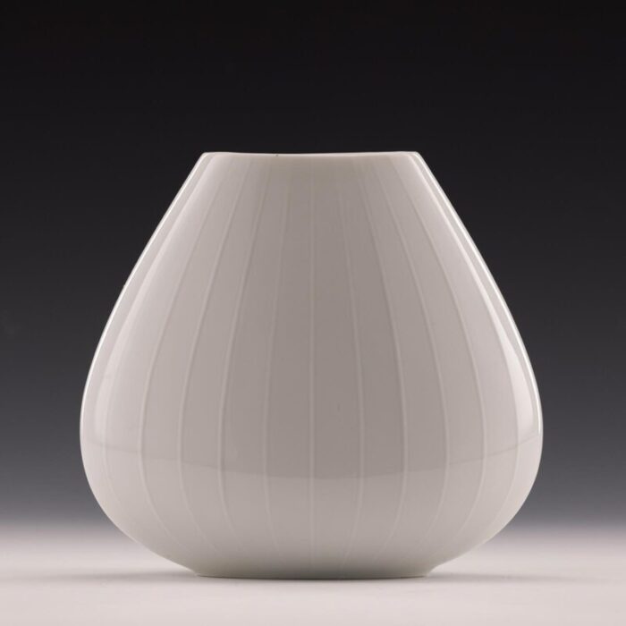 oval german white porcelain vase by handc selb bavaria heinrich 1960s 0663