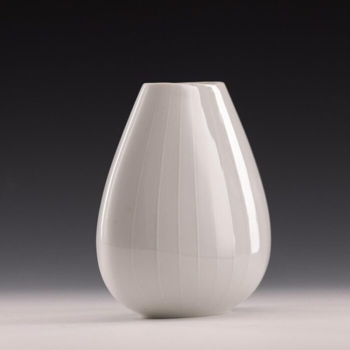 oval german white porcelain vase by handc selb bavaria heinrich 1960s 1649