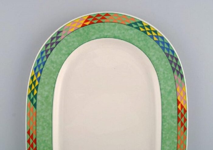 oval pamplona porcelain dish with colorful decoration from gallo design germany 2